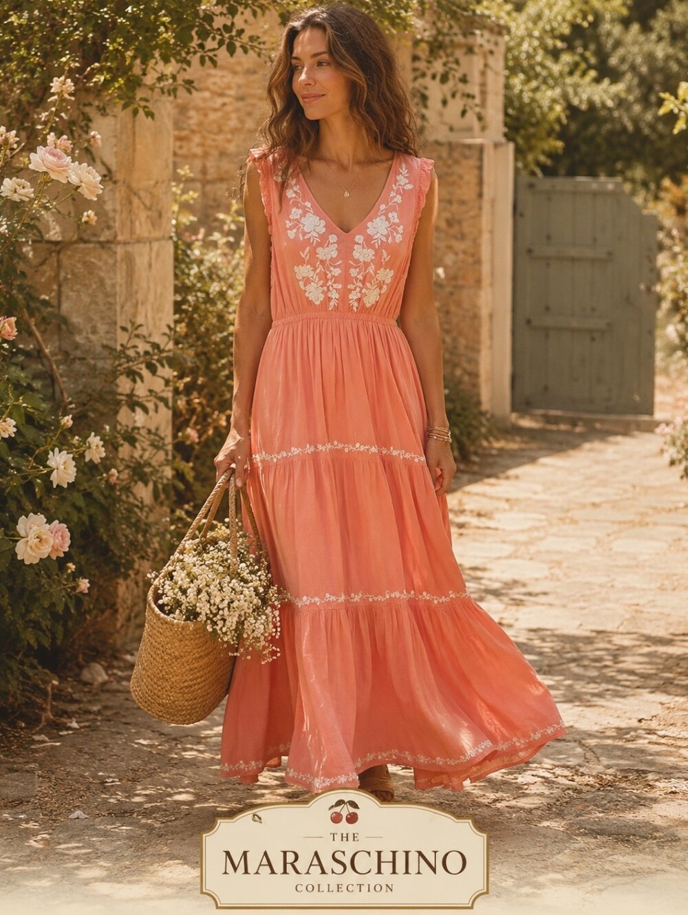 Lucky Brand 100% Cotton Embroidered Boho Maxi Dress | XL